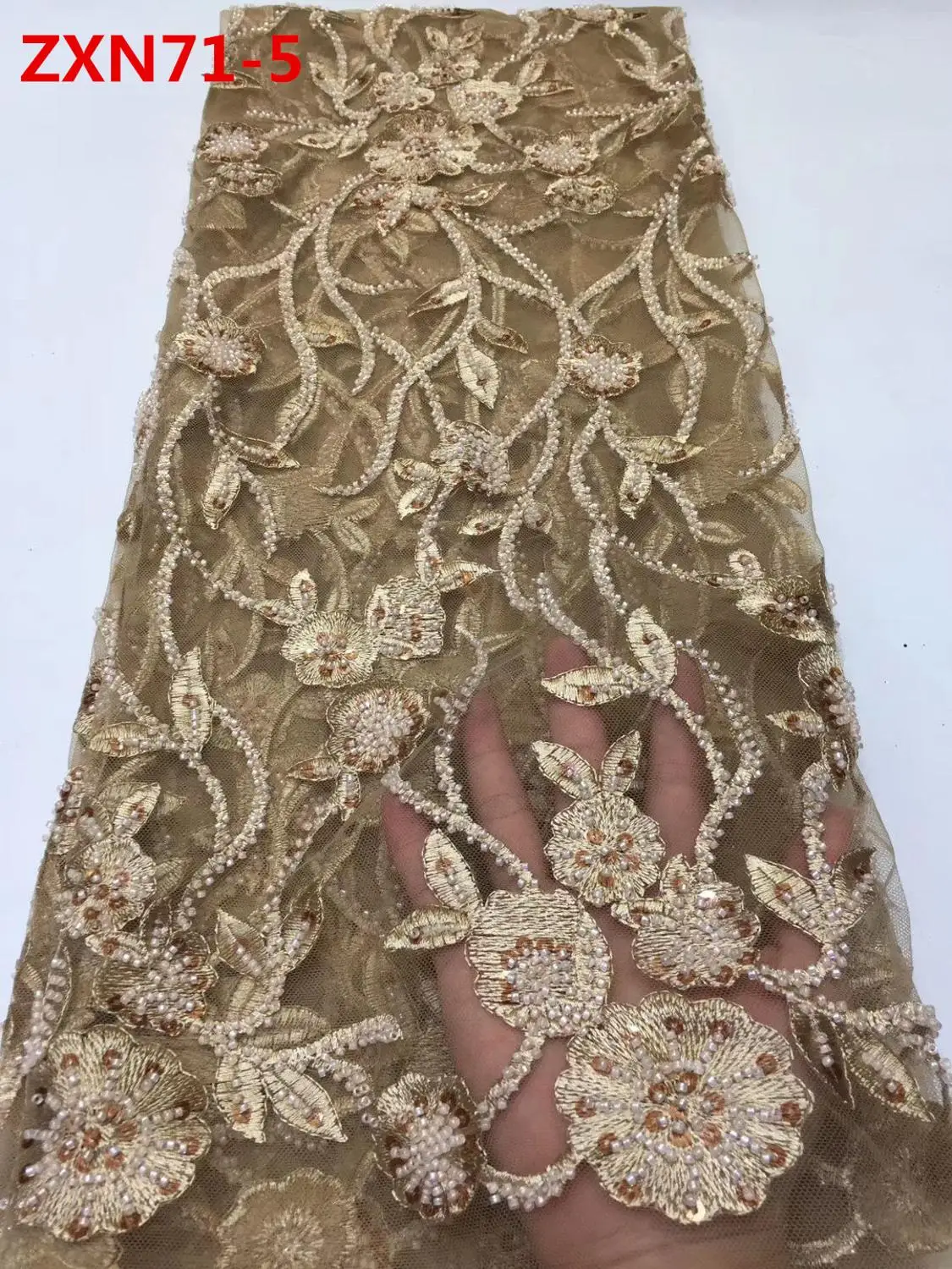 

2019 Fasion wholesale Woman Best Price High Quality Net Lace with Embroidery And Sequins Fabric Net Lace