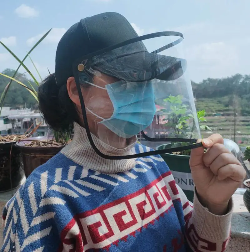 Противопылевая бейсбольная кепка с защитой от кружек Снэпбэк Кепка Черная