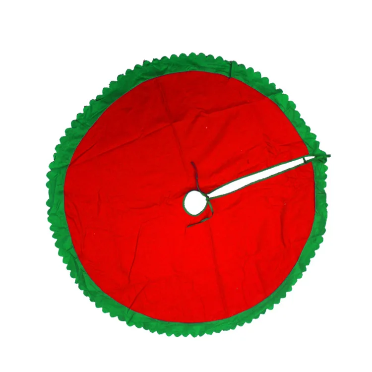 Высококачественная Красная плюшевая юбка на рождественскую елку вышитый ковер