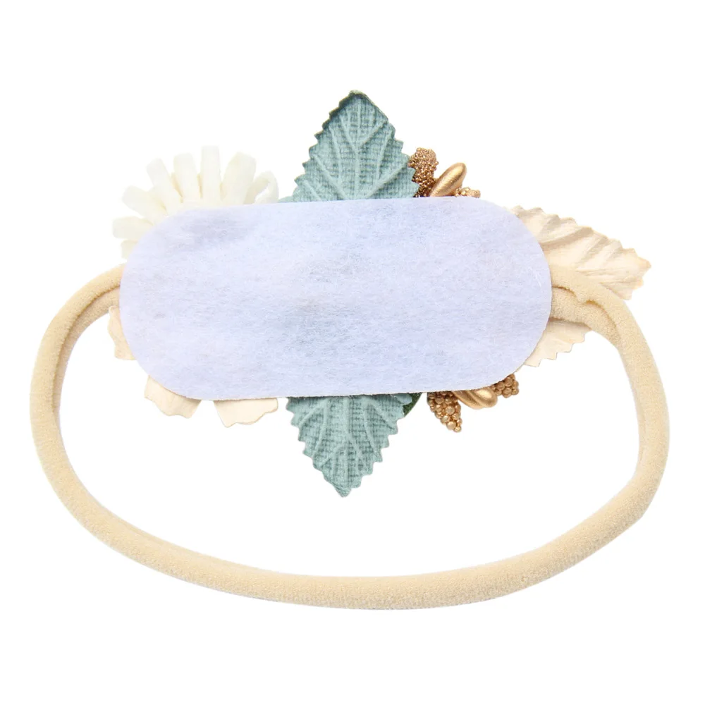Детский обруч для волос с искусственными цветами нейлоновые обручи девочек