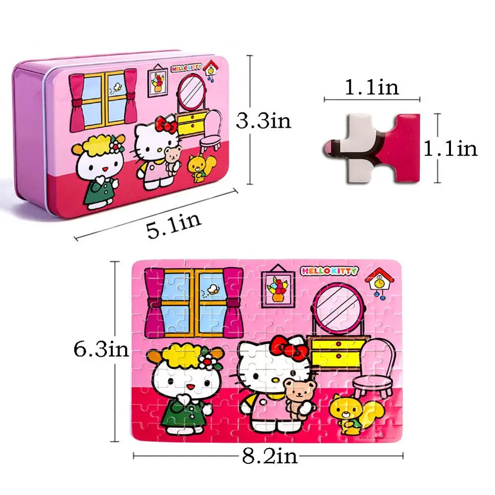 Пазлы Hello Kitty 100 шт. блестящая головоломка для детей Обучающие Развивающие пазлы