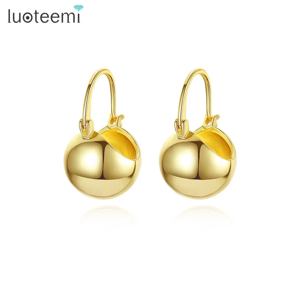 LUOTEEMI простой полые серьги-кольца для женщин 2020 модные яркие ювелирные изделия