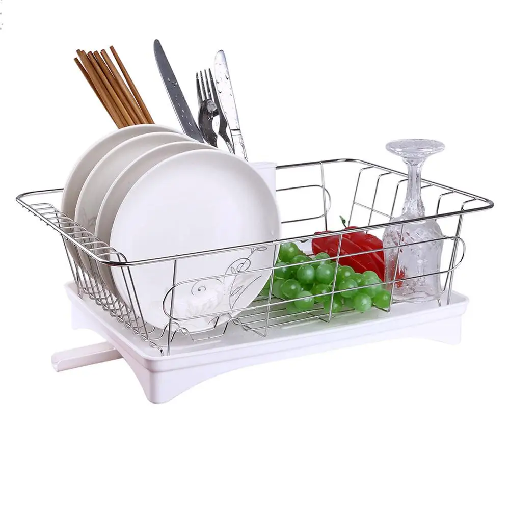 

Stainless Steel Single Layer Dish Drain Rack Kitchen Dishware Storage Stand Drying Rack Kitchen Organizer Storage Drying Plate