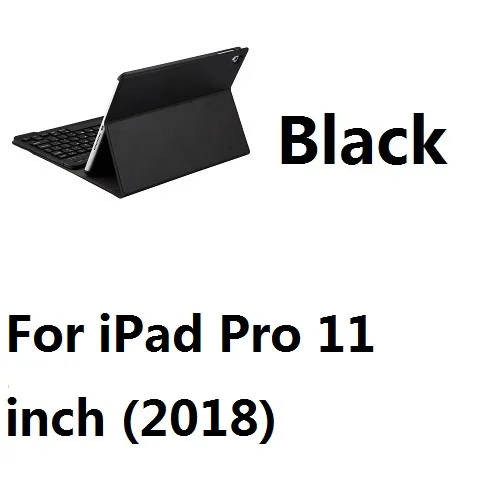 Ультратонкий беспроводной Bluetooth чехол-клавиатура для iPad Mini 12345 Air12 iPad 9,7 Pro 10,5 11 дюймов Air 10,2 - Цвет: For Pro 11 Black