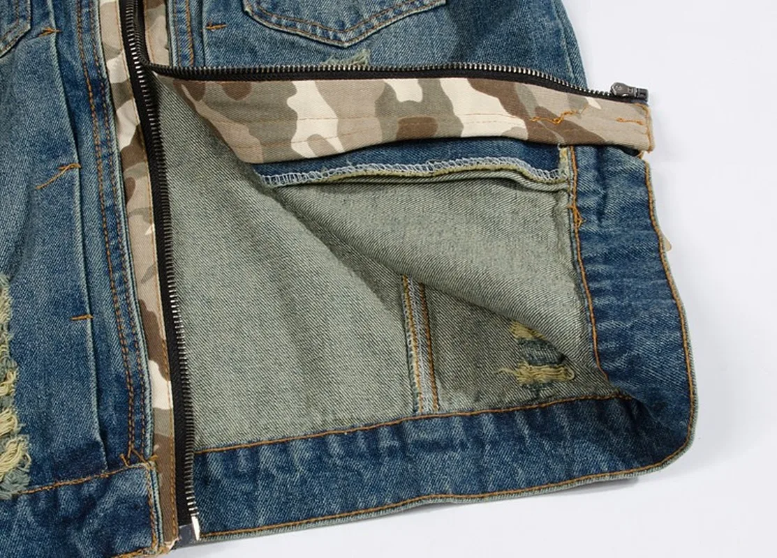 Жилет мужской джинсовый облегающий в ковбойском стиле повседневная куртка с