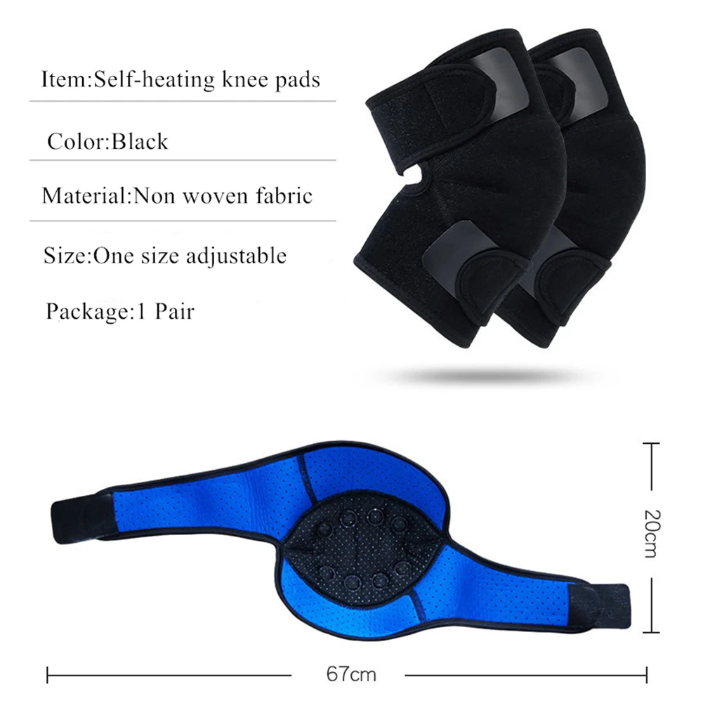 2 шт. самонагревающееся наколенник протектор грелка Регулируемый турмалиновый