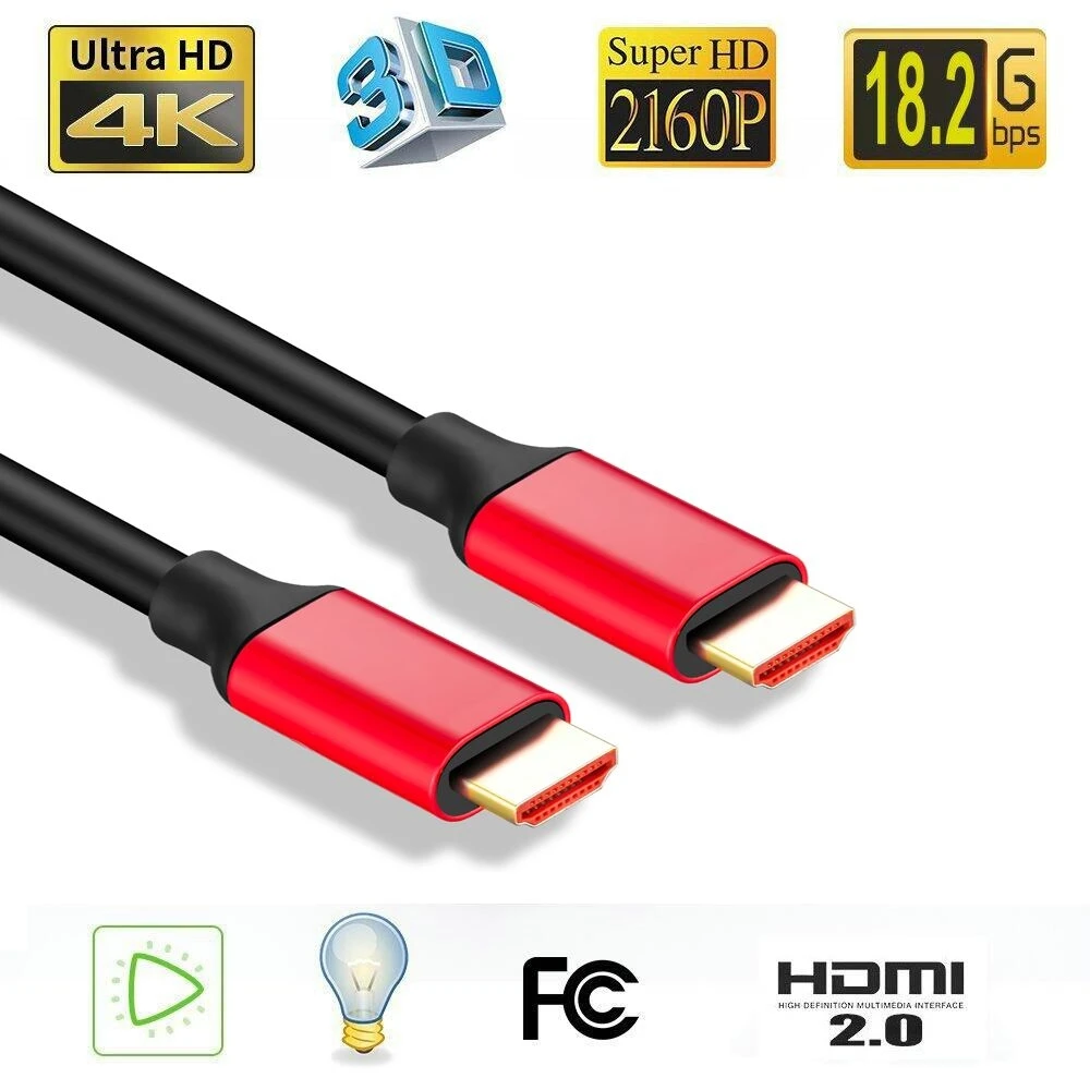 4K HDMI кабель 10 футов в поддерживает (4K @ 60 Гц 1080p FullHD Ultra HD высокая скорость с Ethernet ARC