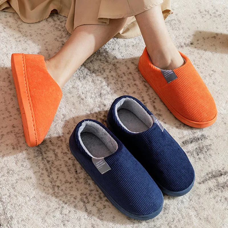 Women Slippers Winter Warm House Home Soft Non-Slip Plush Cotton Shoes Men Lovers Bedroom Ladies Shoe Girls Boys Cute Fur Slides