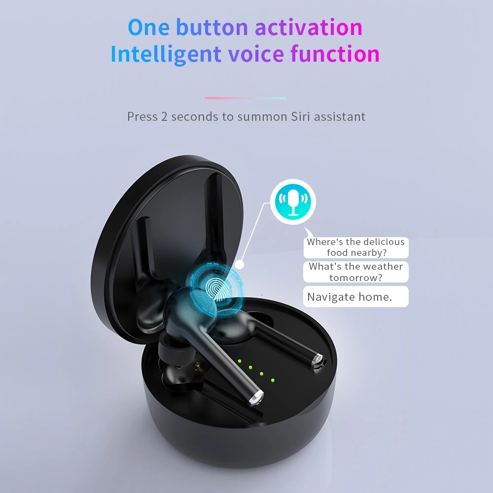 

TW40 TWS Wireless Bluetooth Touch Control Earphone Stereo Mic Noise Cancelling Earpiece Sports Earphone For iPhone and Android