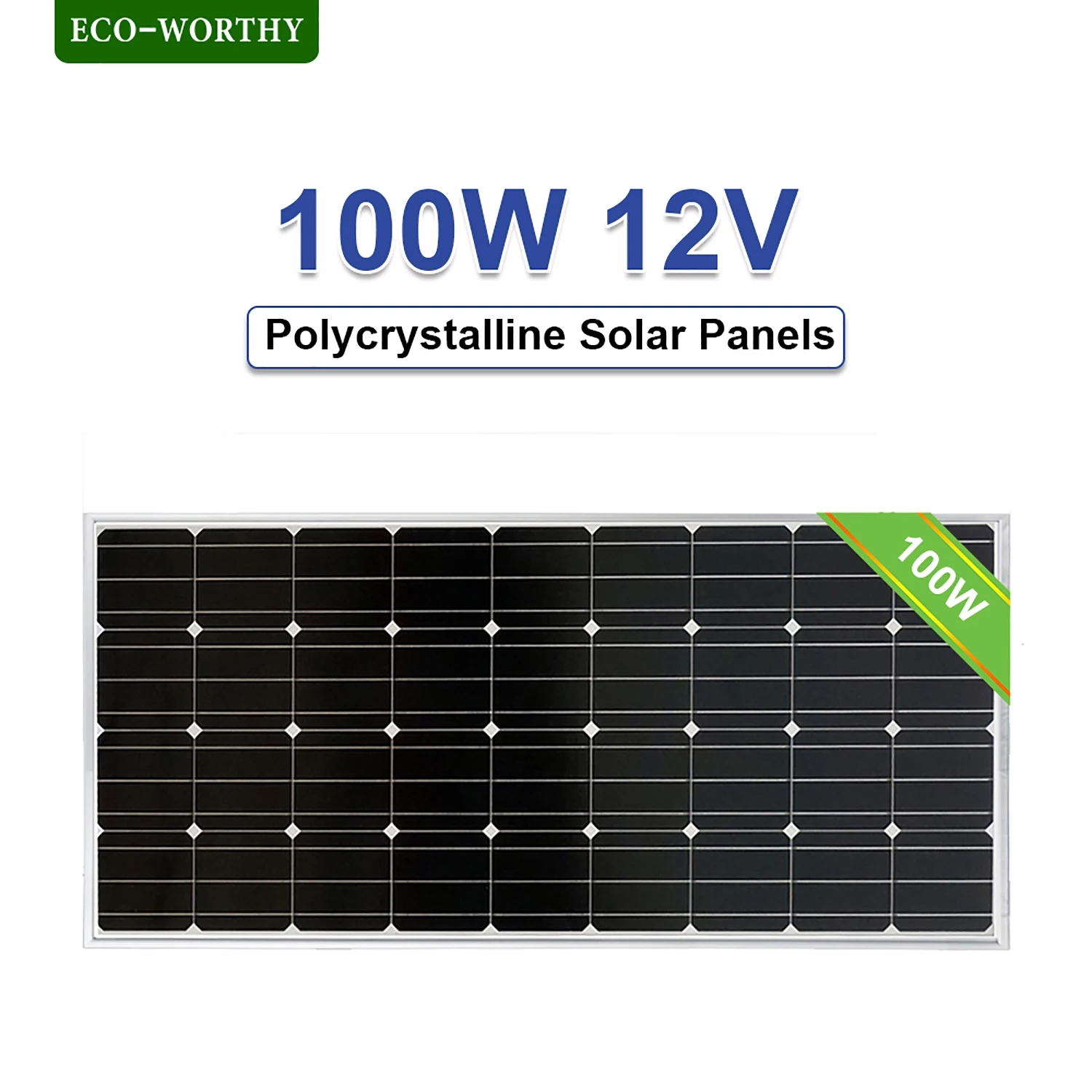 ECOworthy монокристаллическая 100 Вт солнечная панель 18 в зарядное устройство для RV домашняя лодка Сад Солнечная энергия панель s