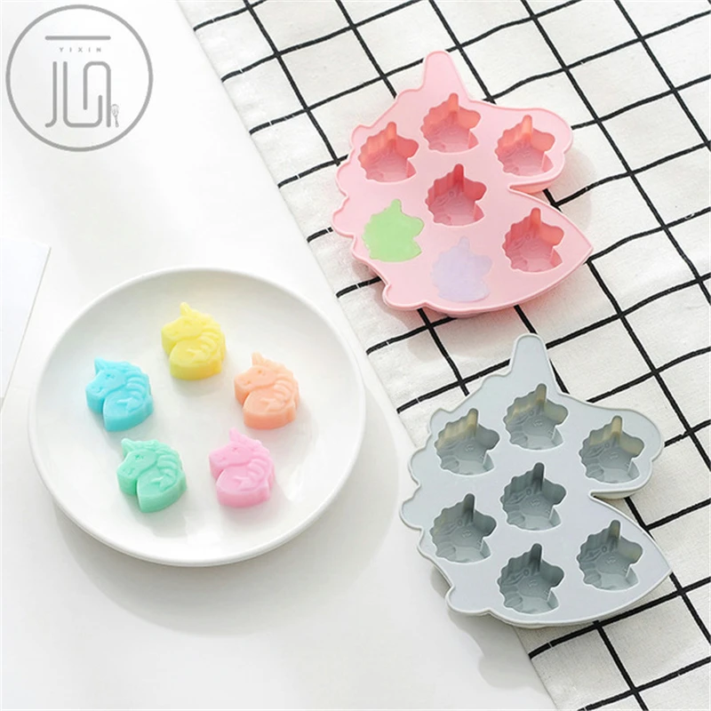 1 шт. 3D Силиконовая форма единорога для торта шоколадные конфеты помадка свечи