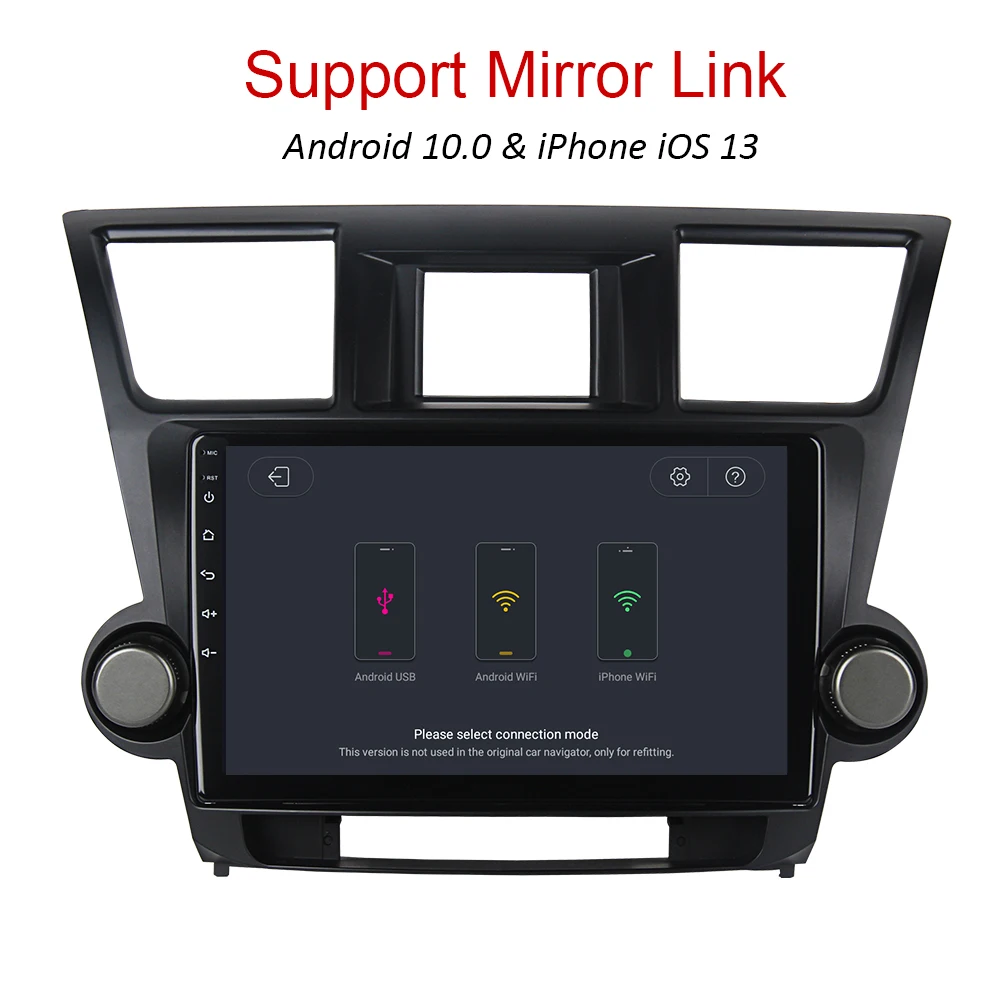 Автомагнитола YAZH с сенсорным экраном 2.5D IPS Android 9 0 для Toyota high Lander 2010-2013 головное