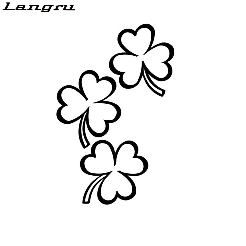 

Langru Lucky Clover Car Sticker Vinyl Car Decorative Accessories Jdm