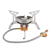 outdoor gas burner windproof camping stove portable folding ultralight split lighter tourist equipment for hiking hunting picnic