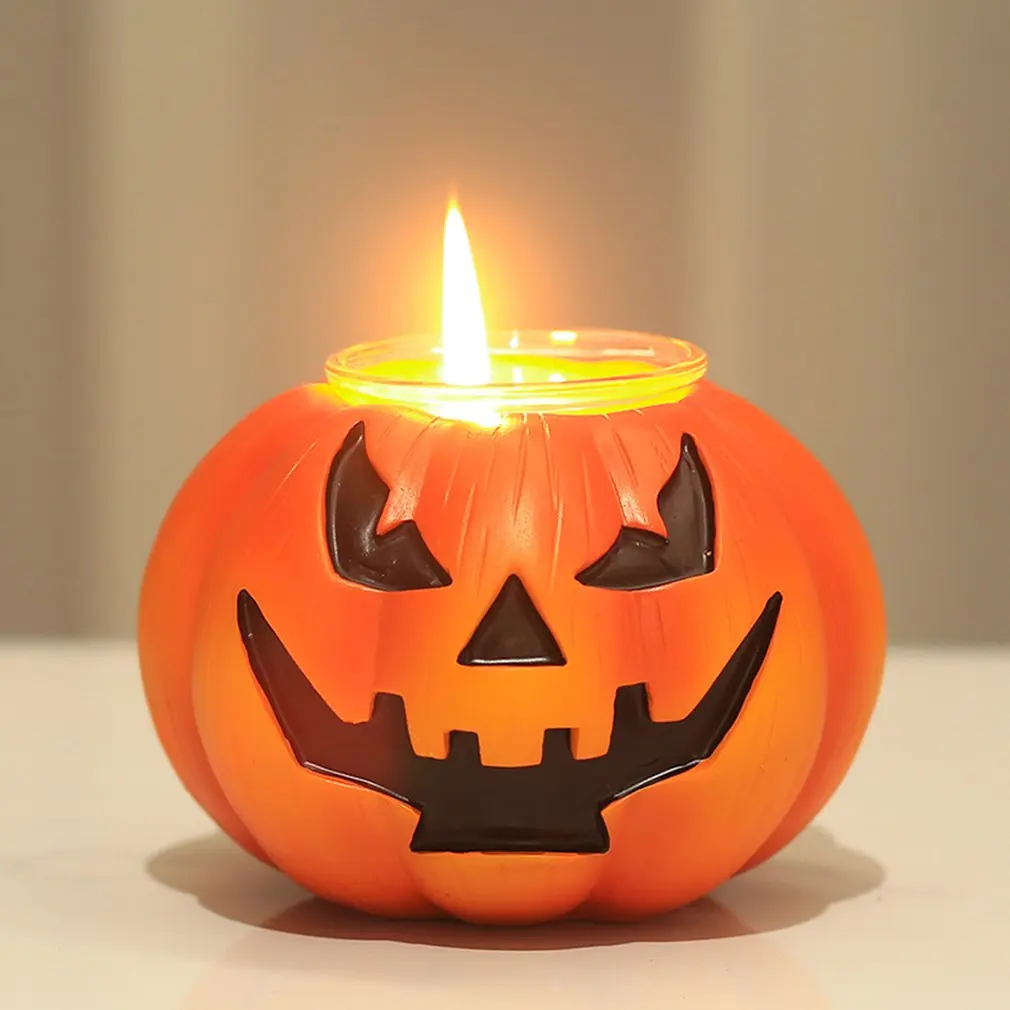

Свеча в виде тыквы на Хэллоуин, принадлежности для вечерние на Хэллоуин, Свеча-фонарь, лампа, украшения, реквизит, украшения для дома на Хэлл...