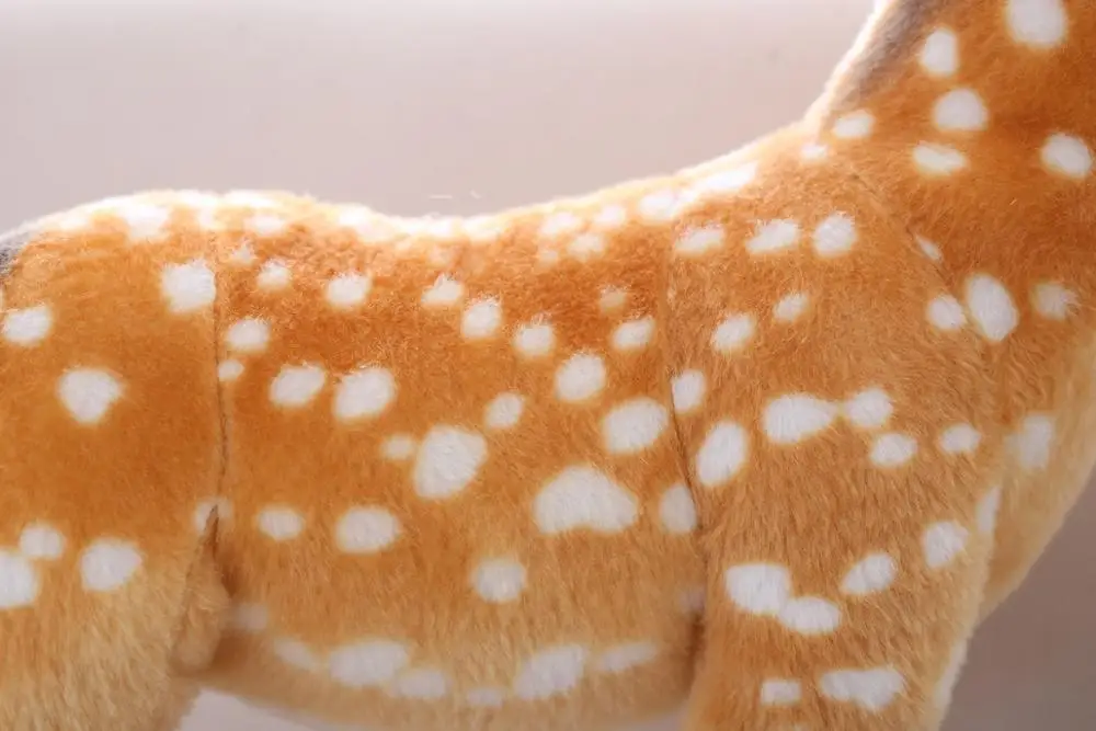 

Cute Sika Deer Plush Toys Lifelike Cartoon Animals Stuffed Dolls Real Simulation 3D Floret Deer Soft Toys Birthday Gift Kids Toy
