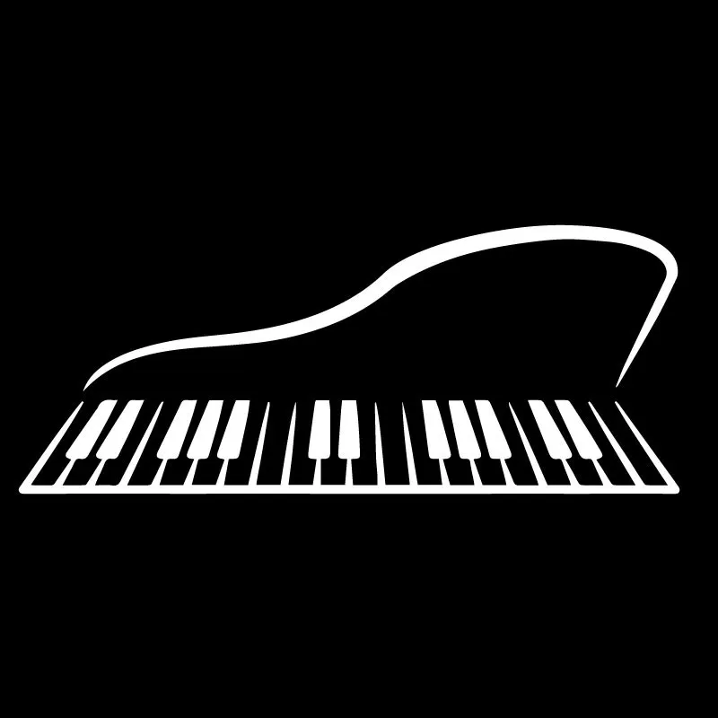 YJZT 18 3 см * 7 абстракция Пианино музыкальный инструмент Pianoforte виниловая наклейка