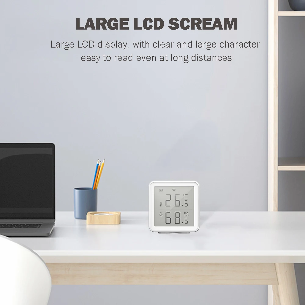 Умный датчик температуры и влажности с Wi Fi цифровой Комнатный гигрометр