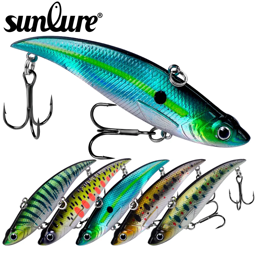 

Sunlure 5PCS Vibration Baits 9cm-19.5g Long Casting Fishing Lures Sinking Hard VIB Jerkbait Pike Artificial Wobblers Pesca Isca