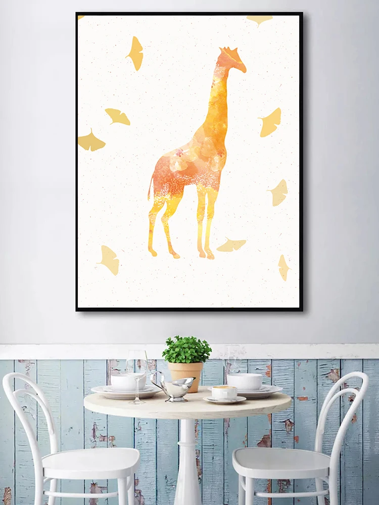 

Colorful Animal Home Decorative Paintings Living Room Wall Art Poster Bedroom Interior Artistic Decor Pasted Picture Customized