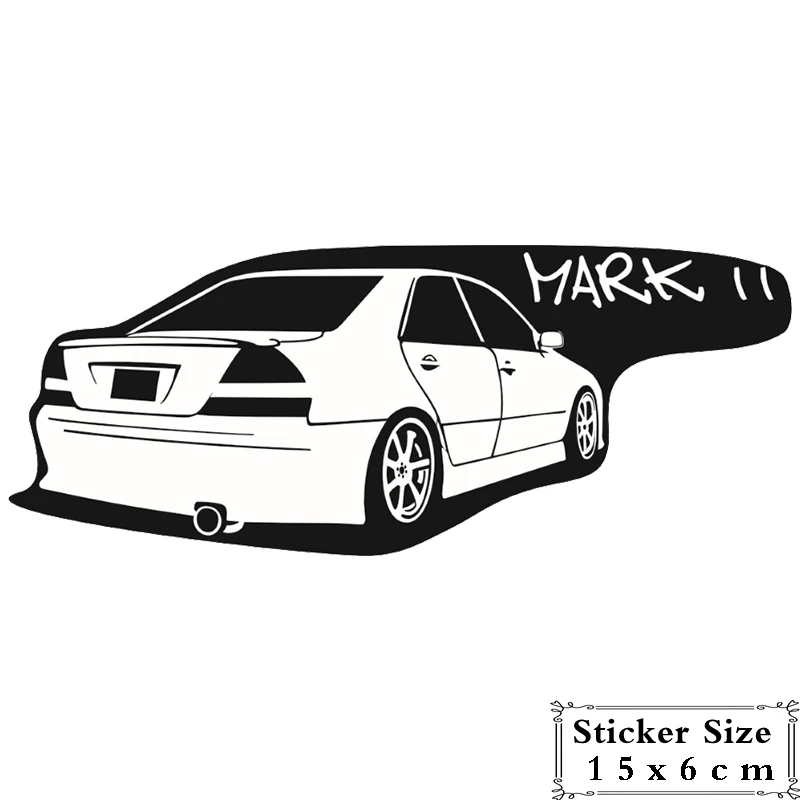 

15x7cm Funny Car Stickers Car Accessories Car Decoration for Toyota Mark II Mark 2 Colorful and Decals