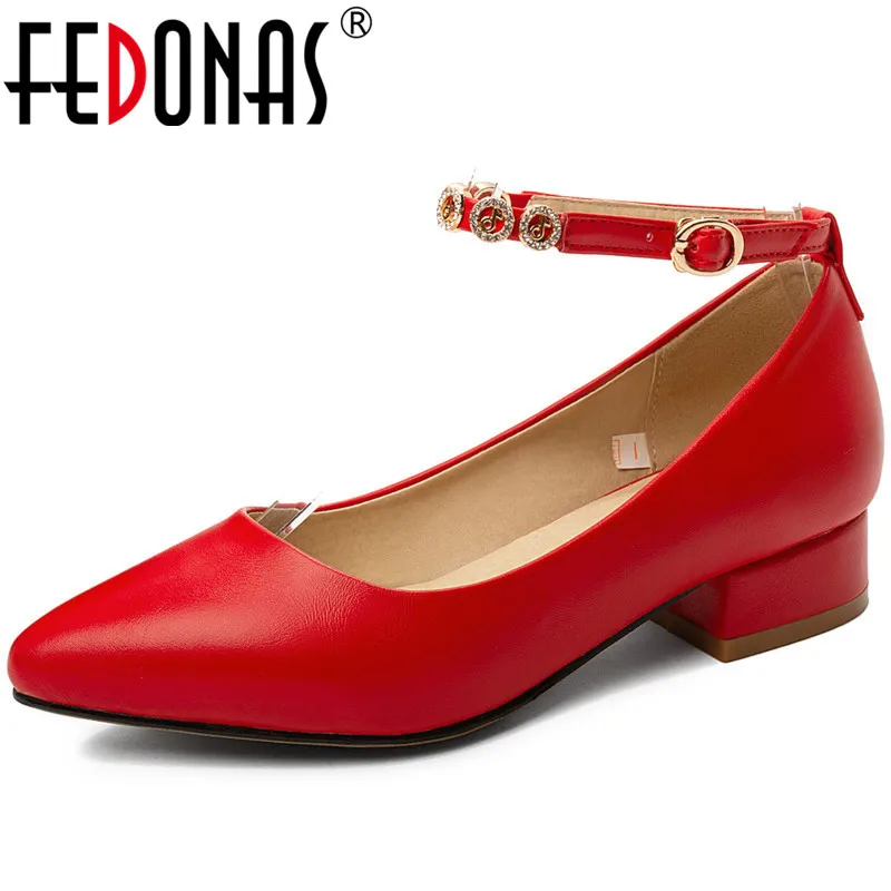 FEDONAS/высокое качество Коллекция 2021 года Сезон весна лето Женские туфли лодочки со