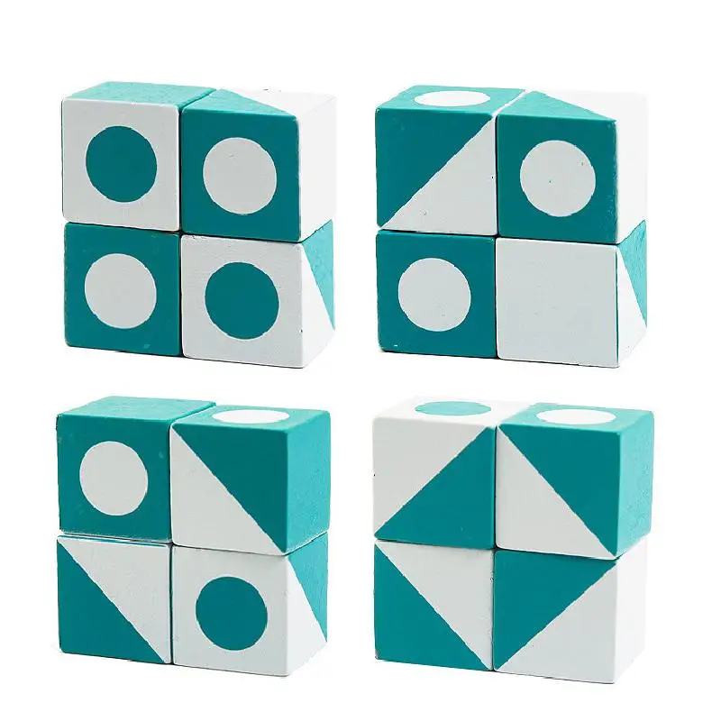 Монтессори образовательные геометрические меняющие лицо строительные блоки