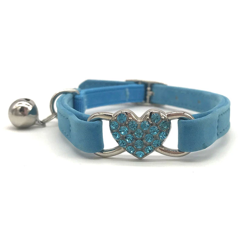 

Heart-bell Shape Flocking Neck Strap Dog Collar Pet Supply Neck Ring Big Bell Safety Buckle Multicolor Convenient And Practical