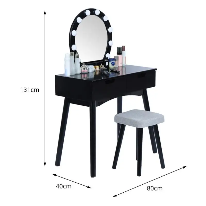 

Nordic Dressers For Bedroom Dressing Table Small Apartment Modern Minimalist Single Mini Dressing Table With Light Mirror HWC