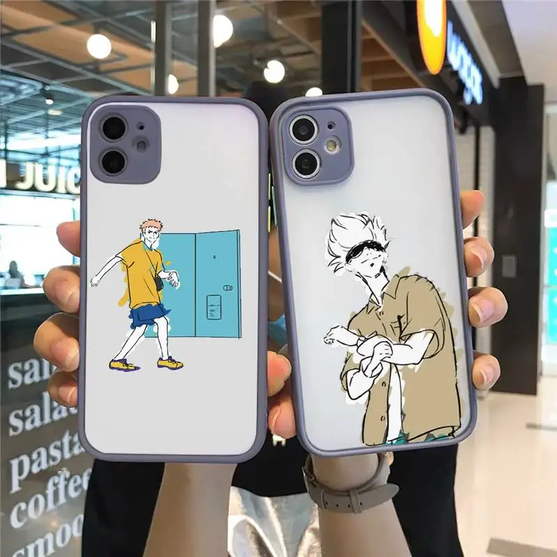 

Jujutsu Kaisen Phone Cases Matte transparent For Gray iPhone 12 Mini 11 Pro XR XS Max 7 8 Plus X Back Cover