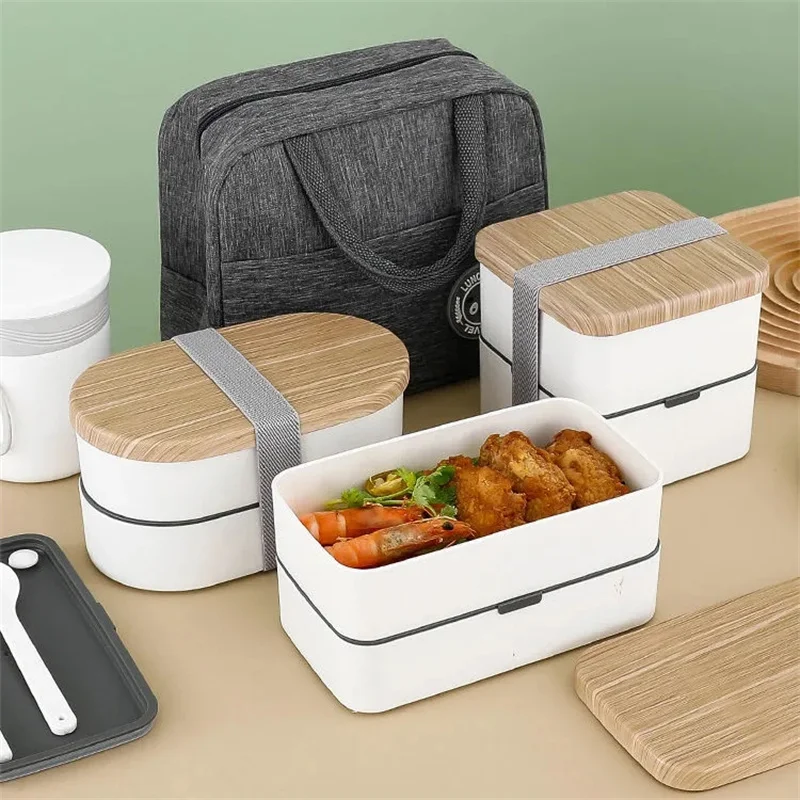 

Lunch Box Food Storage Containers Packed Lunch Box with Compartments Bento Lunch Box Microwave Thermal Lunch Box Tableware Bag