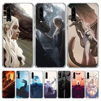 dragon monther cover phone case for huawei p30 lite p20 p40 p50 mate 40 30 20 10 pro luxury clear print shell coque