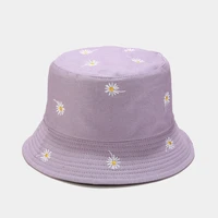 ldslyjr cotton flower embroidery bucket hat fisherman hat outdoor travel hat sun cap hats for men and women 256