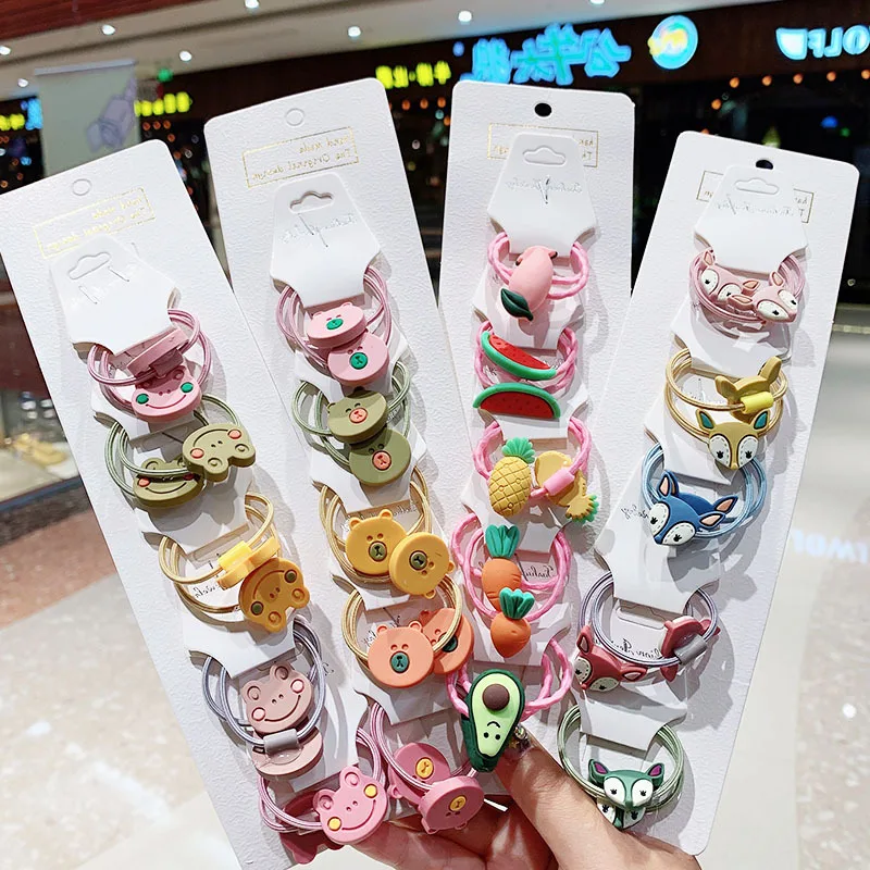 Резинка для волос в Корейском стиле эластичная заколка хвоста с милым мультяшным