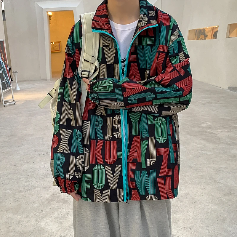 

Куртка мужская весенняя, в Корейском стиле, свободная, 2021