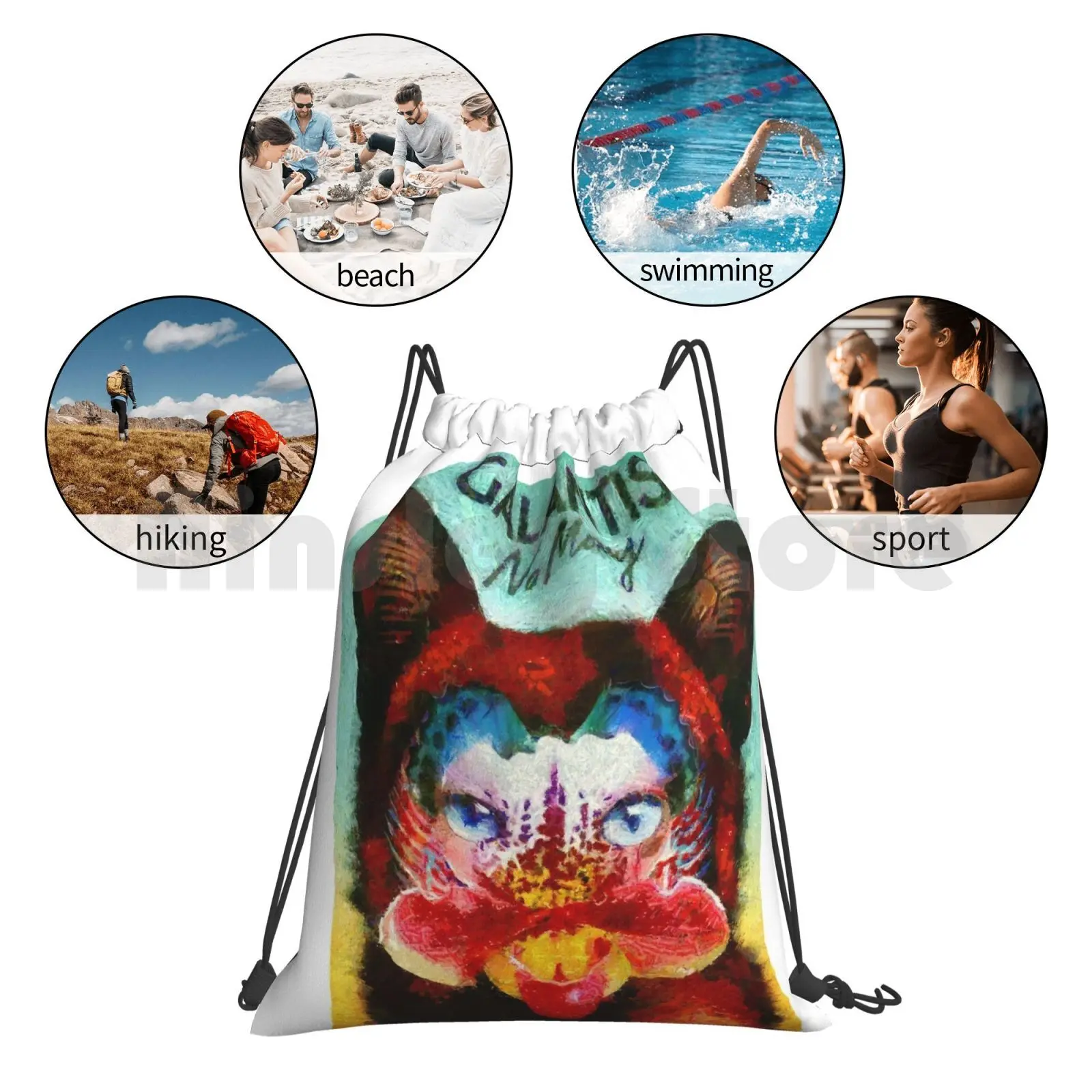 Galantis Backpack Drawstring Bag Riding Climbing Gym Bag  Galantis Music Electronic Dance Group Band Concert images - 6