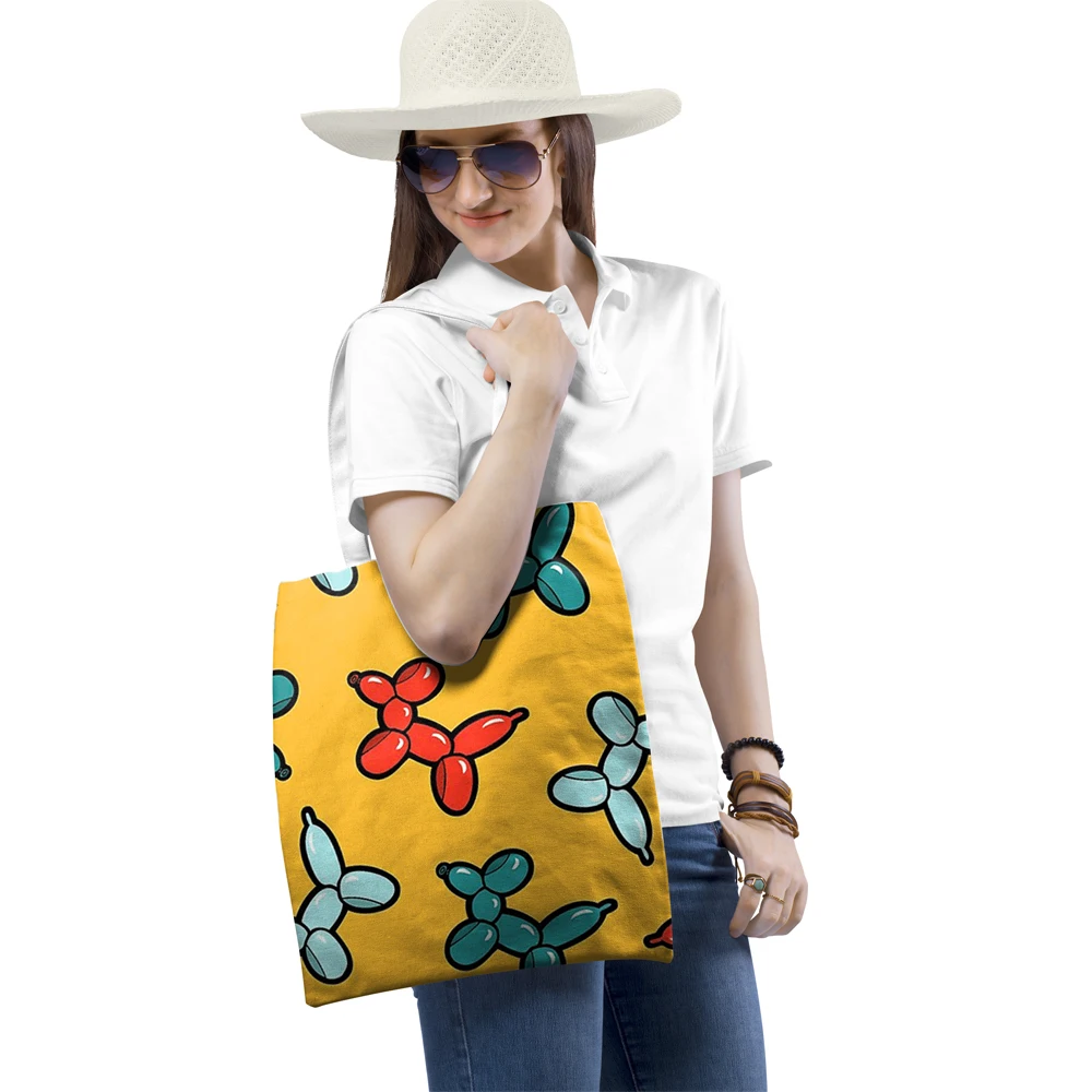 2020 Brand Cute Pattern Printing Reusable Shopping Grocery Bag Shopper Tote Canvas Cotton Hand Totes Storage Dropshipping | Багаж и сумки