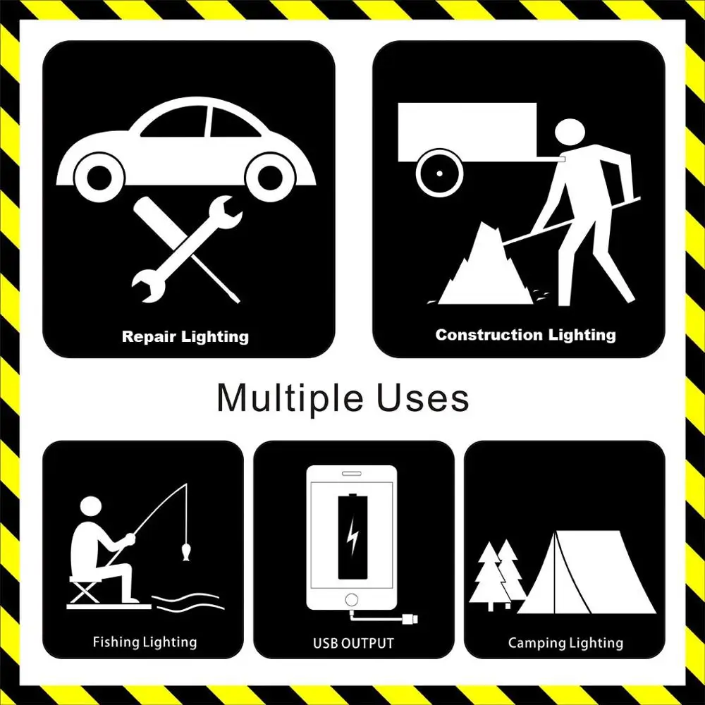 Светодиодный сигнальный фонарь портативный Рабочий светильник для палатки с COB