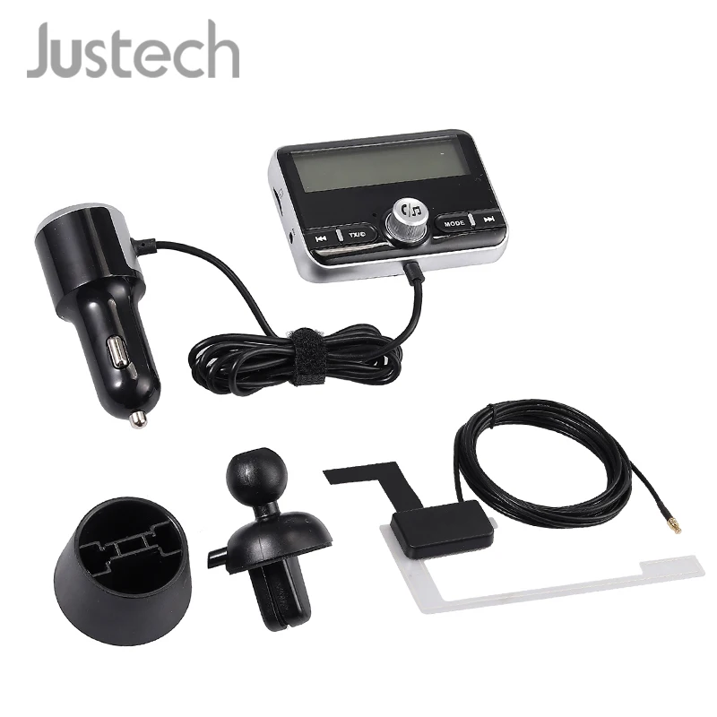 FM трансмиттер Justech с Bluetooth V4.2 EDR приемник антенной DAB и 3 5 мм AUX беспроводной