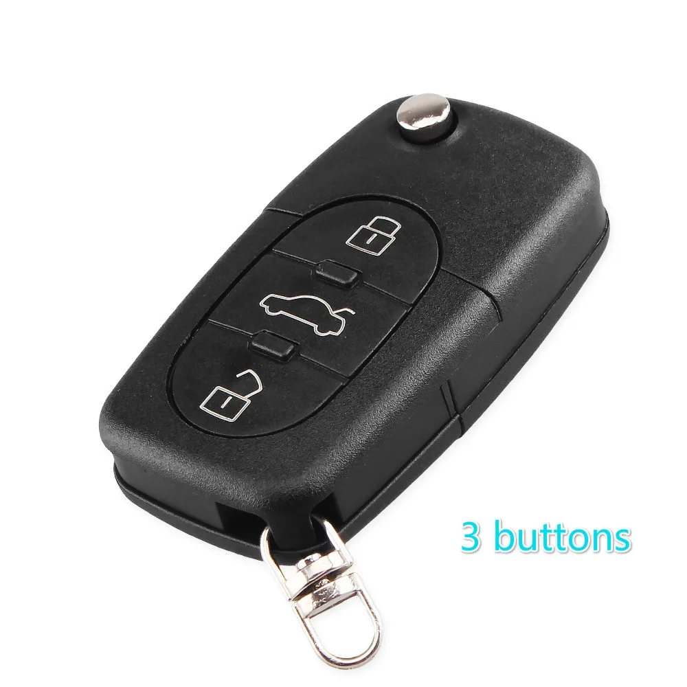 3 Buttons KEYYOU 2 кнопки дистанционного флип ключа автомобиля чехол CR1616 батарея для Фольксваген Гольф 4 5 6 Passat B5 B6 поло камера Bora Touran - Количество кнопок: 3 Buttons