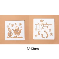 christmas old man layering stencils painting scrapbooking stamp album decor embossing paper card template stencil snowflake