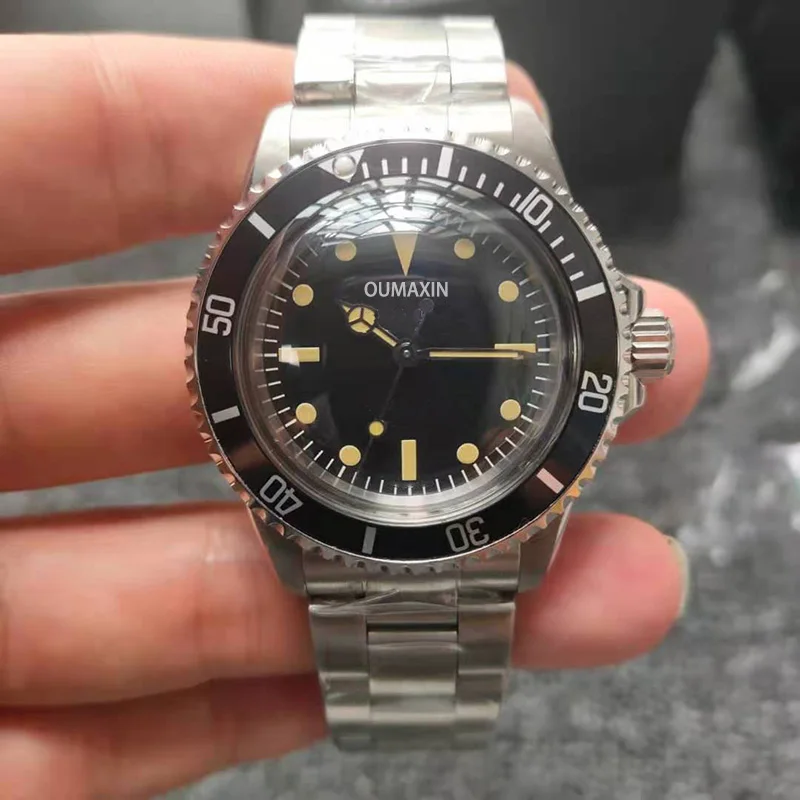 

40mm Men's Watch Automatic Mechanical Sapphire Glass Storage Black Dial Luminous 316L Stainless Steel Watch Men Retro
