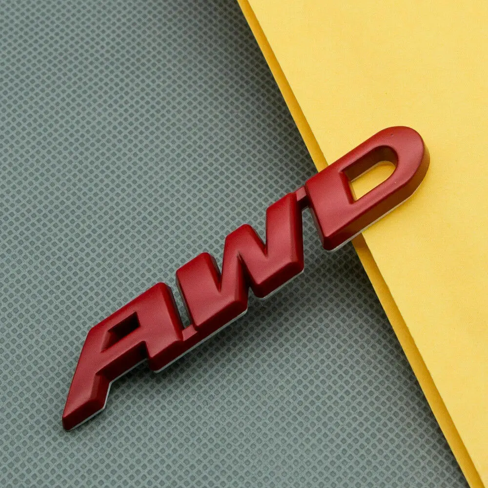 3D Red Metal AWD Car Trunk Rear Fender Emblem Badge Decal Stickers 4WD SUV V6 | Автомобили и мотоциклы