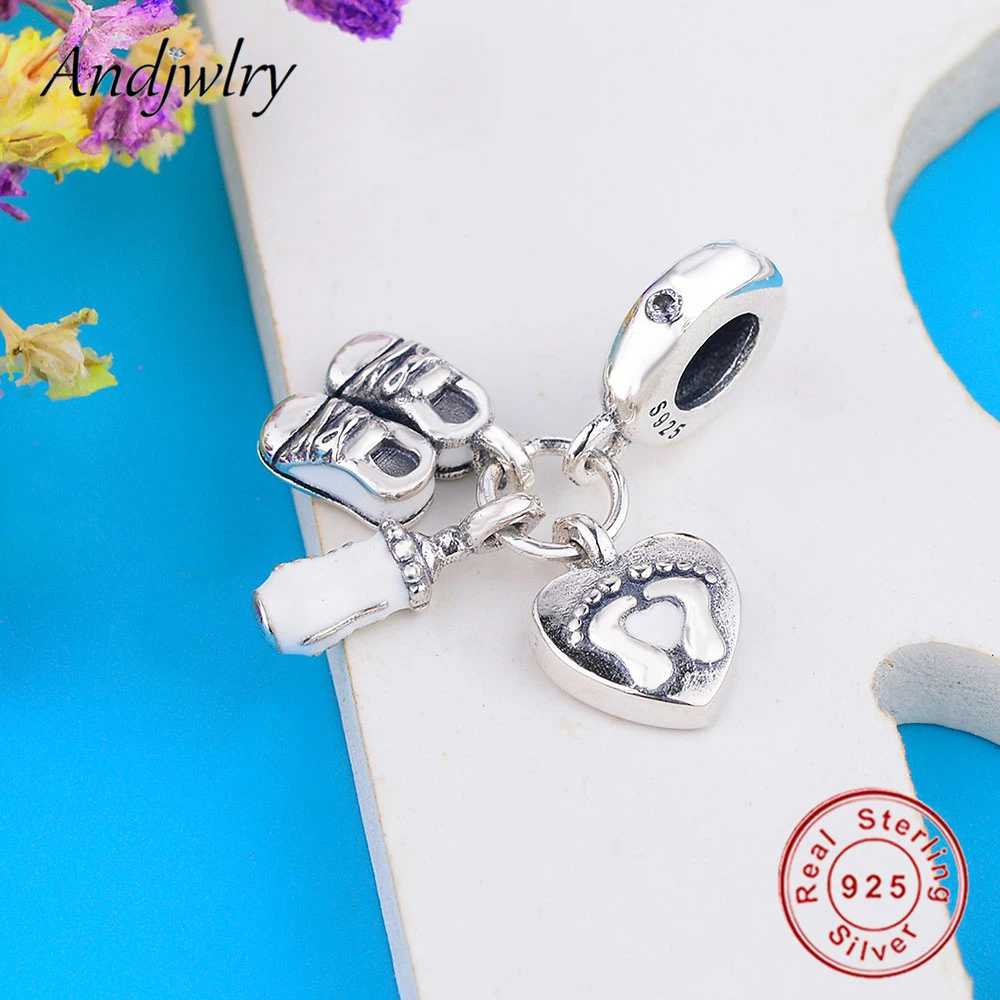 Подходят для оригинального браслета Pandora подвески из настоящего серебра 925 пробы