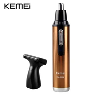 kemei km 6629 electric shaving 2 in 1 nose hair trimmer safe face care shaving trimmer for nose trimer