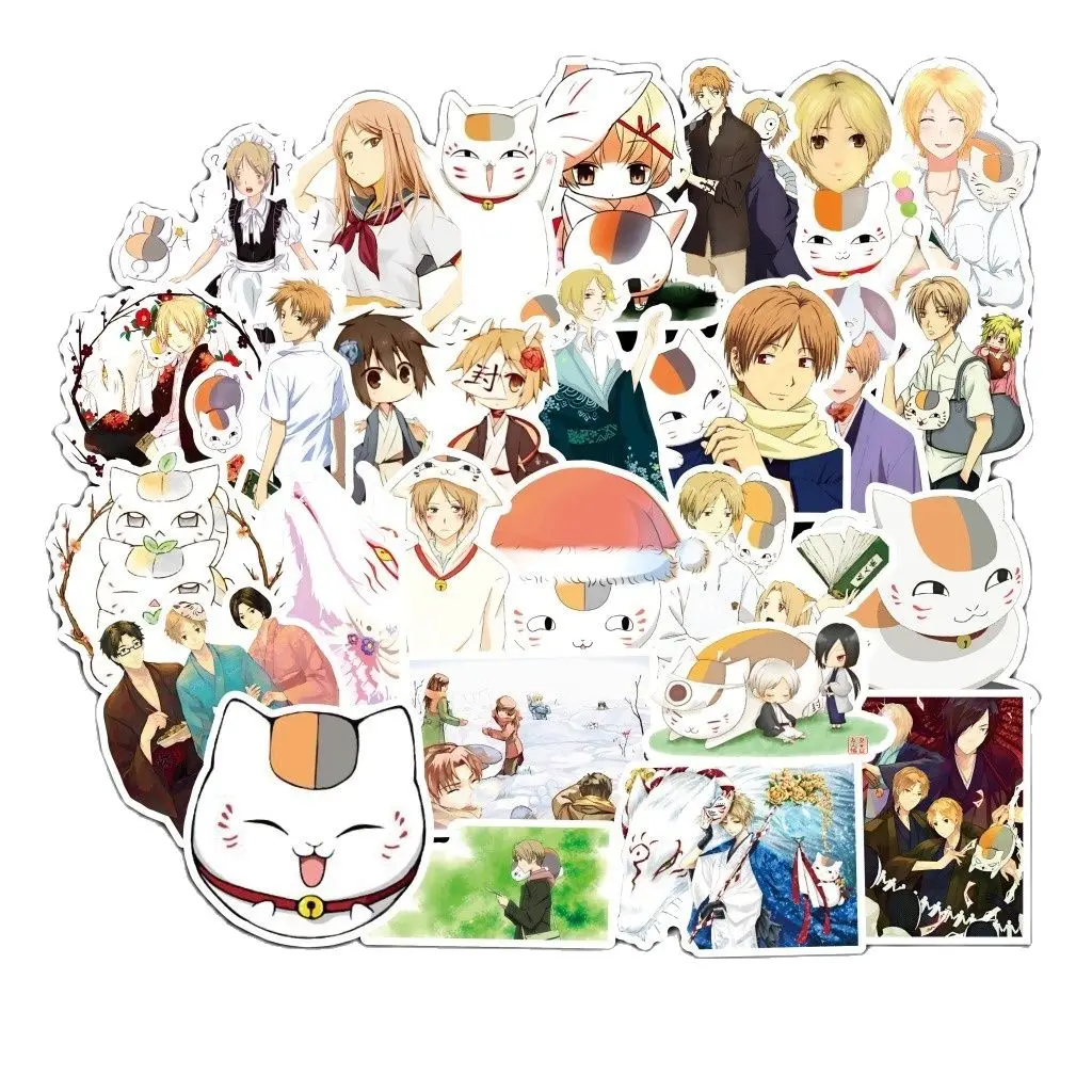 

50pcs Anime Natsume Yuujinchou Sticker Japanese Cartoon Decals Graffiti Stickers For Laptop Skateboard Suitcase Luggage diy