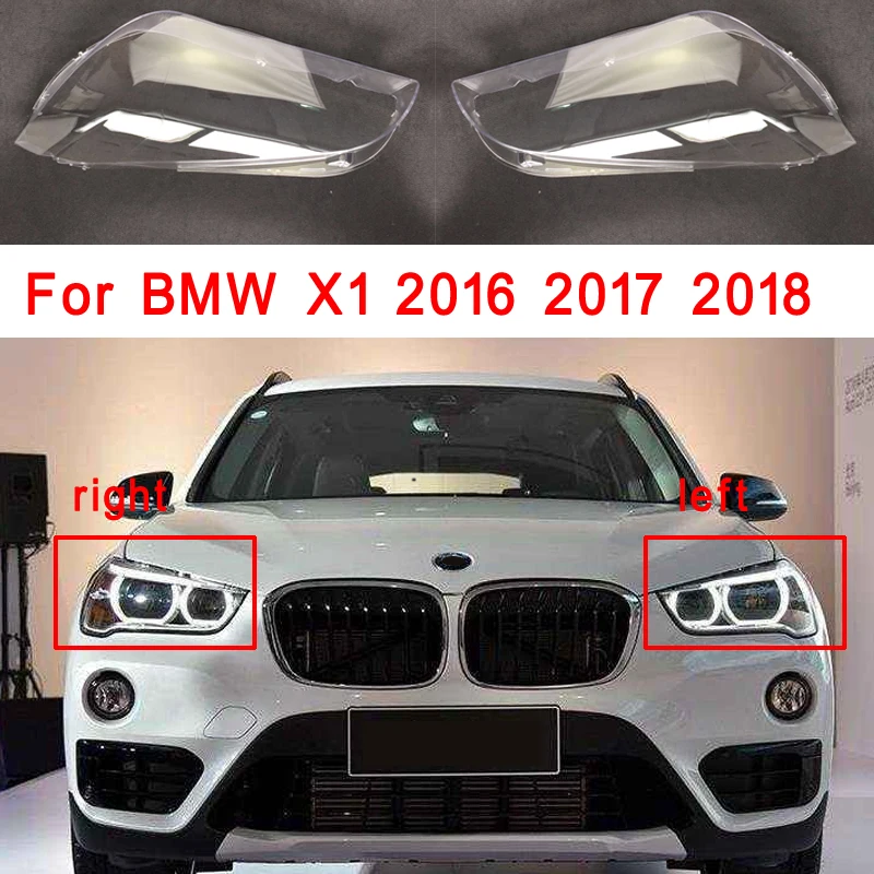 

Transparent Lampshade Lamp Shell Masks For BMW X1 2016 2017 2018 Car Front Headlight Cover Lens Glass Headlamps