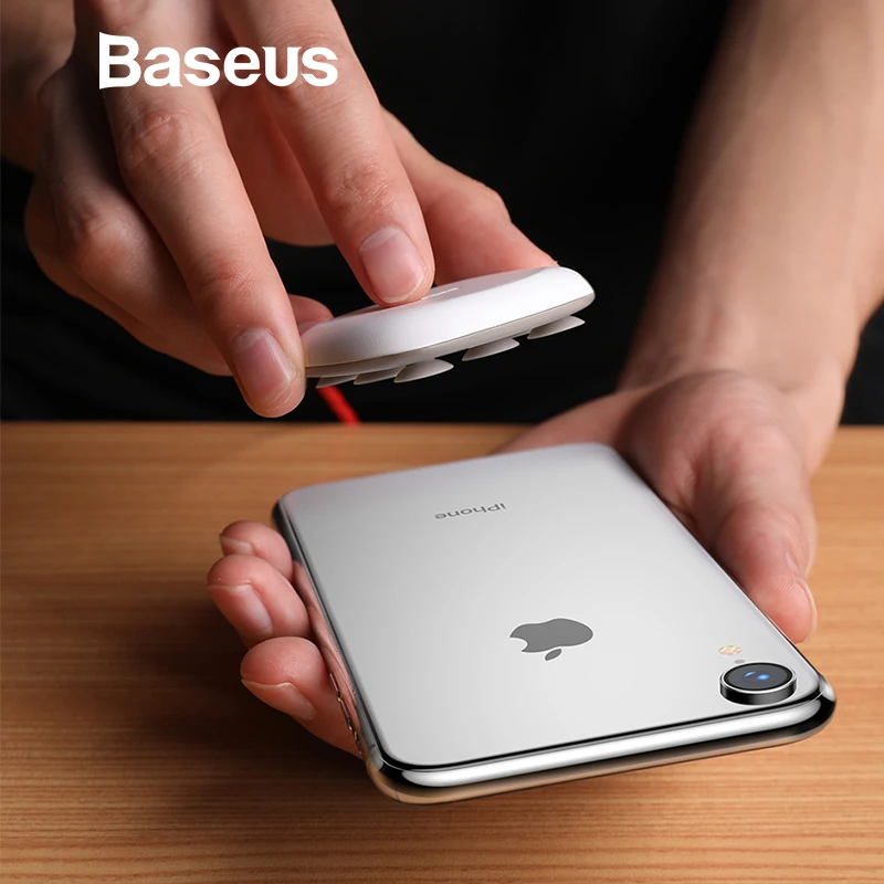 Baseus паук присоска Беспроводное зарядное устройство для iPhone XR XS Max портативный Быстрый беспроводной зарядный коврик для samsung Note 10 9 S9+ S8
