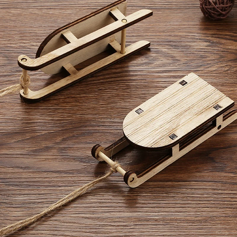 8 шт. Необычные нежные прочные практичные портативные Рождественские сани мини