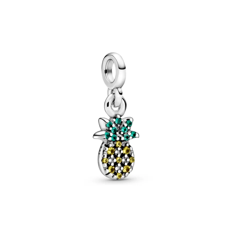 

High Quality 925 Sterling Silver My Pineapple Dangle Charm Beads fit Original Pandora Me Bracelets Jewelry Gift wholesale